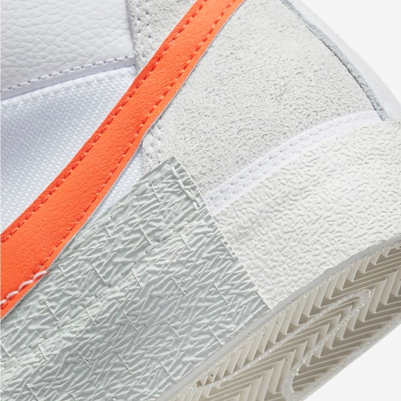 NIB Nike Blazer Mid Pro Club Men’s Sneakers 9.5 White/Light Silver/Safety Orange - Picture 7 of 15